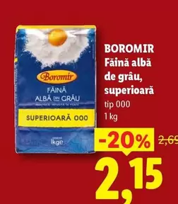 Făină albă de grâu, superioară 000