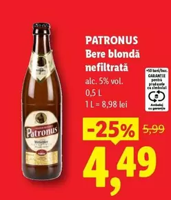 Bere blondă nefiltrată