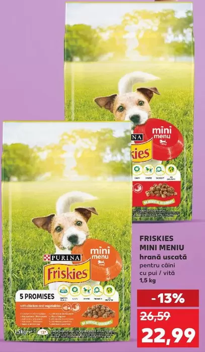 Purina - MINI MENIU hrană uscată pentru căței