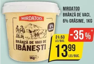 BRÂNZĂ DE VACI, 6% GRĂSIME, 1KG