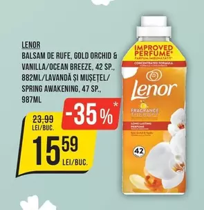 BALSAM DE RUFE, GOLD ORCHID & VANILLA/OCEAN BREEZE, 42 SP., 882ML/LAVANDA & MUȘEȚEL, SPRING AWAKENING, 47 SP., 987ML