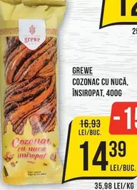 COZONAC CU NUCA, ÎNSİROPAT, 400G