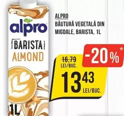 Alpro - BĂUTURĂ VEGETALĂ DIN MIGDALE, BARISTA
