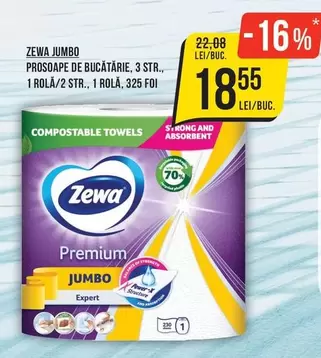 Zewa - PROSOAPE DE BUCĂTĂRIE, 3 STR., 1 ROLĂ/2 STR., 1 ROLĂ, 325 FOI