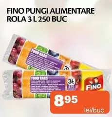 FINO PUNGI ALIMENTARE ROLA 3 L 250 BUC