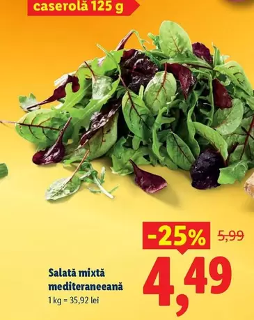 Salată mixtă mediteraneană