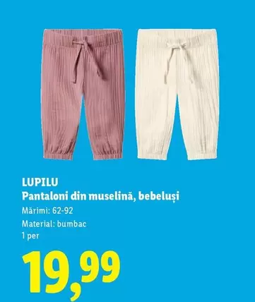 Pantaloni din muselină, bebeluși