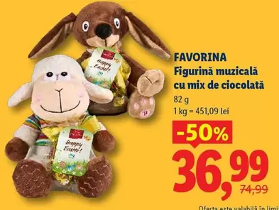 Figurină muzicală cu mix de ciocolată