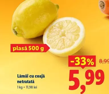 Lămâi cu coajă netratată