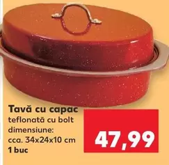Tavă cu capac teflonată cu bolt