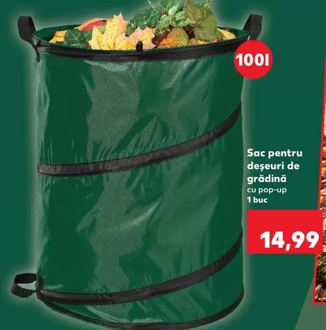 Sac pentru deseuri de gradina cu pop-up