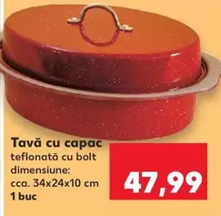 Tavă cu capac teflonată cu bolt