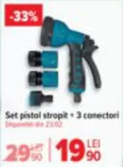 Set pistol stropit + 3 conectori