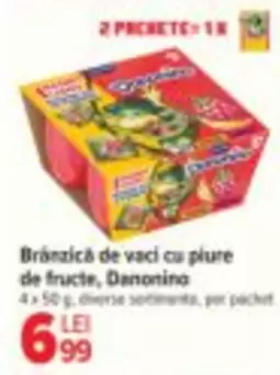 Brânzică de vaci cu piure de fructe