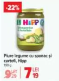 Piure legume cu spanac si cartofi