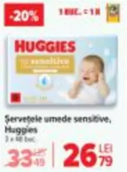 Huggies - Șervețele umede sensitive