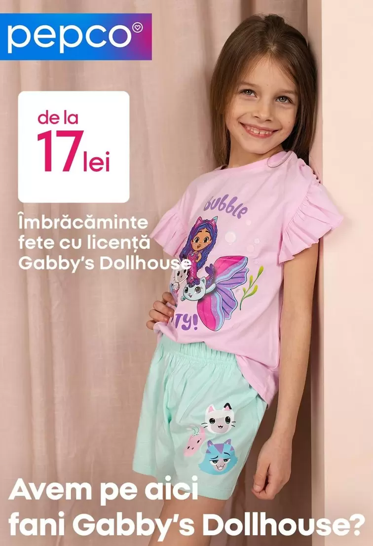 Îmbrăcăminte fete cu licență Gabby's Dollhouse