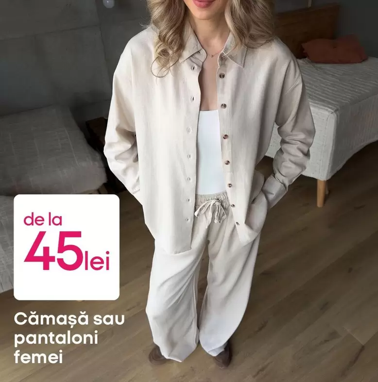 Cămașă sau pantaloni femei