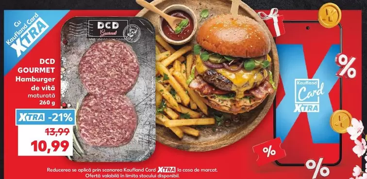 DCD GOURMET Hamburger de vită