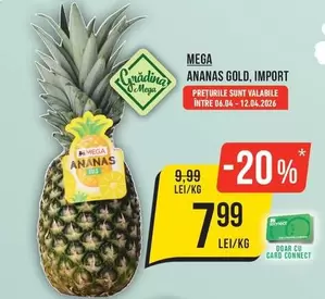ANANAS GOLD, IMPORT