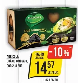 Ouă cu Omega 3, Cod 2, 8 Buc.