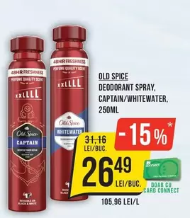 DEODORANT SPRAY, CAPTAIN/WHITEWATER, 250ML