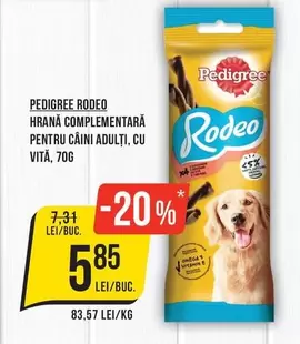 Hrană complementară pentru câini adulți, cu vită