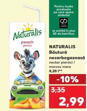 Băutură necarbogazoasă nectar piersici / morcov mere
