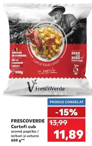 Cartofi cub aromă paprika, ierburi și usturoi