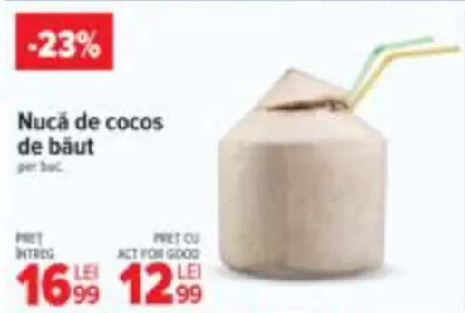 Nucă de cocos de băut