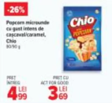 Chio - Popcorn microunde cu gust intens de cașcaval/caramel