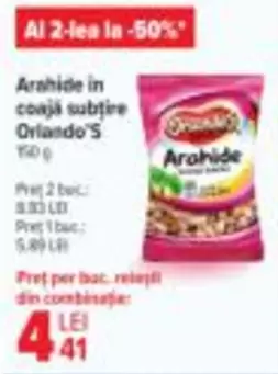 Arachide in coajă subțire