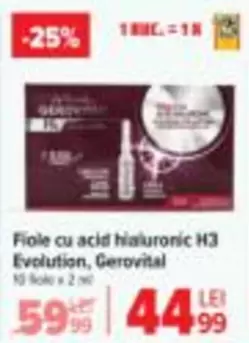 Gerovital - Fiole cu acid hialuronic H3 Evolution