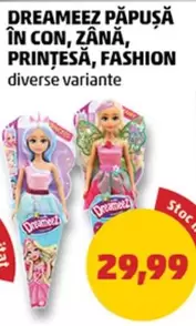 PĂPUȘĂ ÎN CON, ZÂNĂ, PRINȚESĂ, FASHION