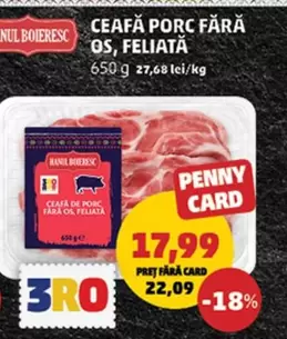 CEAFĂ PORC FĂRĂ OS, FELIATĂ