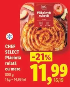 Plăcintă rulată cu mere