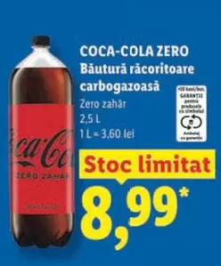 Coca Cola - COCA-COLA ZERO Bautură răcoritoare carbogazoasă Zero zahăr