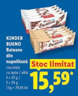 Kinder - Batoane din napolitană ciocolată