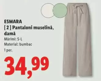 [2] Pantaloni muselină, damă