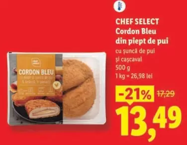 Cordon Bleu din piept de pui cu suncă de pui și cașcaval