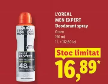 L'Oreal - MEN EXPERT Deodorant spray