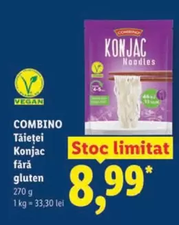 Tăietei Konjac fără gluten