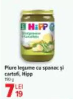 Piure legume cu spanac si cartofi