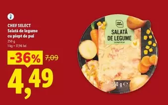 Salată de legume cu piept de pui