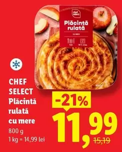 Plăcintă rulată cu mere