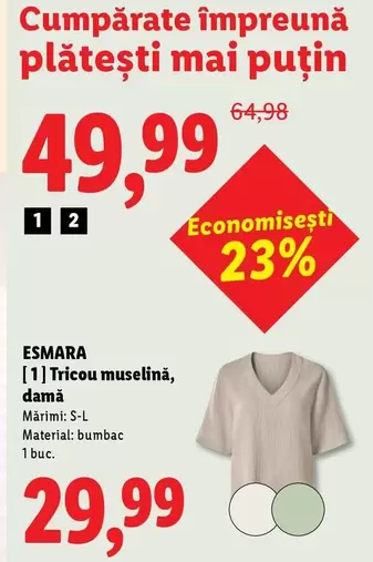 [1] Tricou muselină, damă