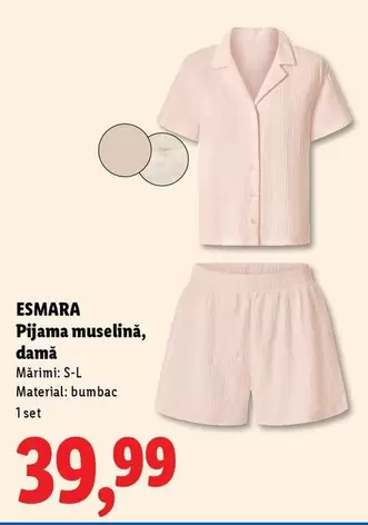 Pijama muselină, damă