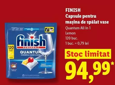 Capsule pentru masina de spalat vase Quantum All in 1 Lemon
