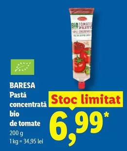 Pastă concentrată bio de tomate