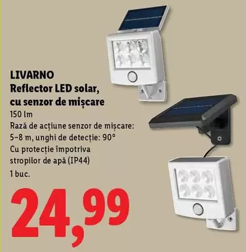 Reflector LED solar, cu senzor de mișcare